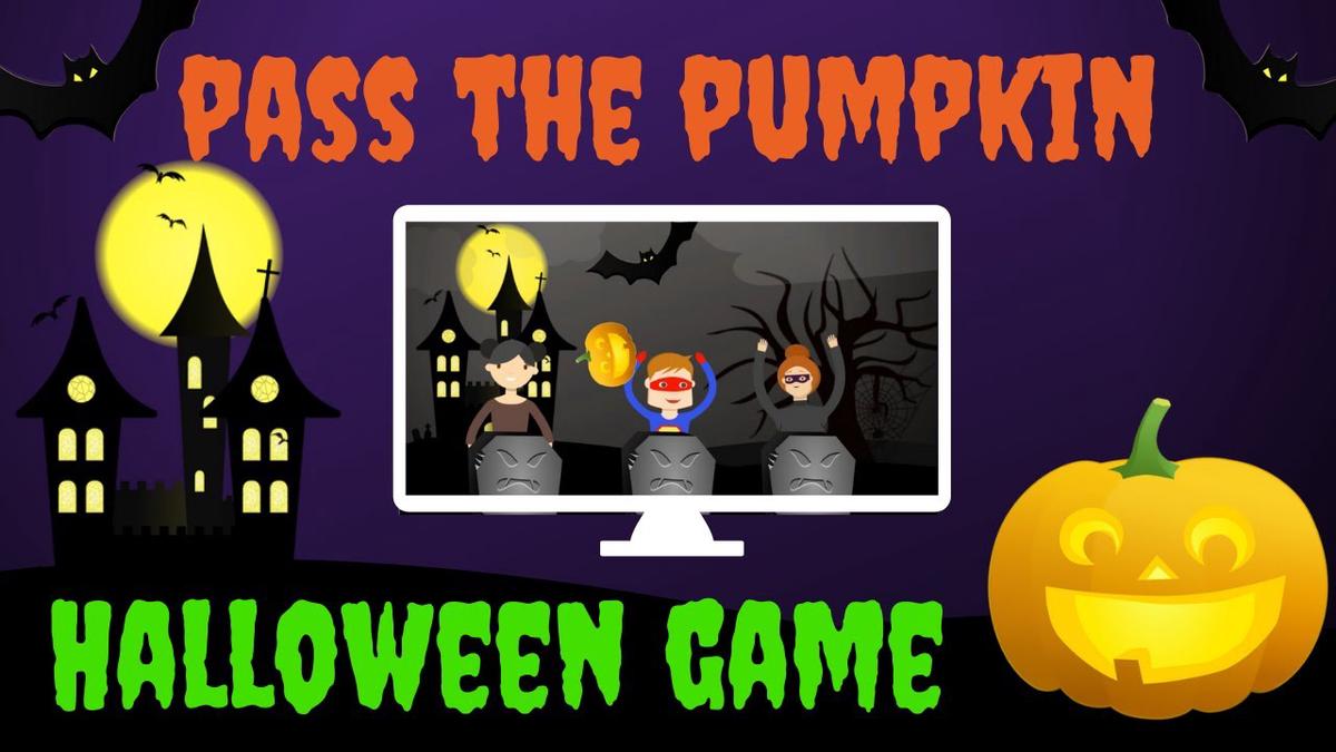 'Video thumbnail for Pass the Pumpkin | Halloween Game for kids | Halloween Pass the Ball'