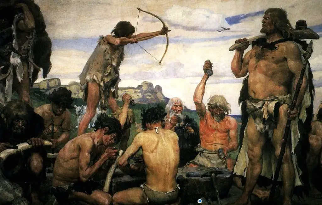 paleolithic people gathering