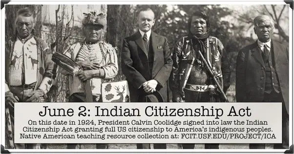 Indian Citizenship Act for Native Americans