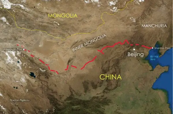 Great Wall Of China Location