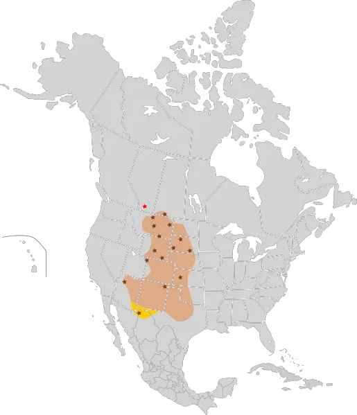 Black Footed Ferret Habitat Map