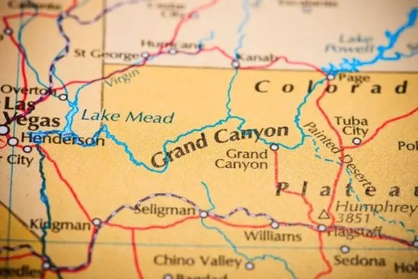 The Grand Canyon map facts