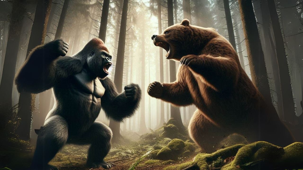 Silverback Gorilla Vs Grizzly Bear