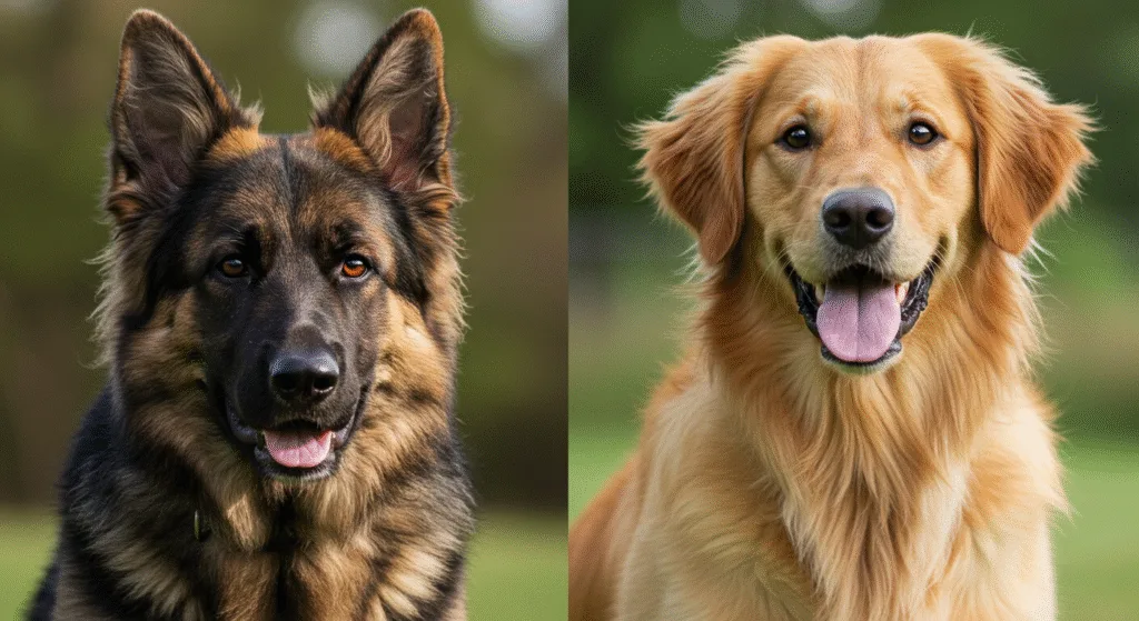 German Shepherd vs. Golden Retriever