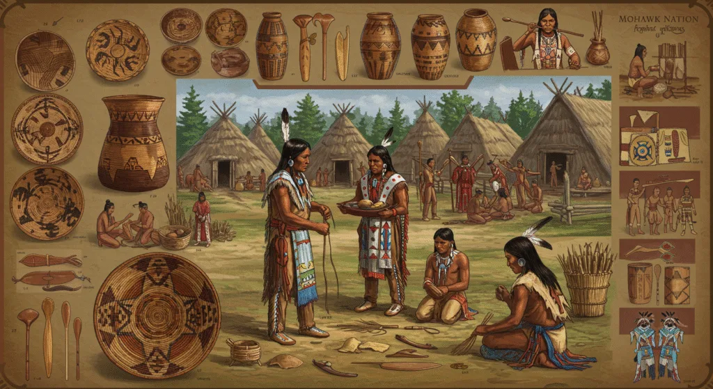 Mohawk Nation, their artifacts and daily life.