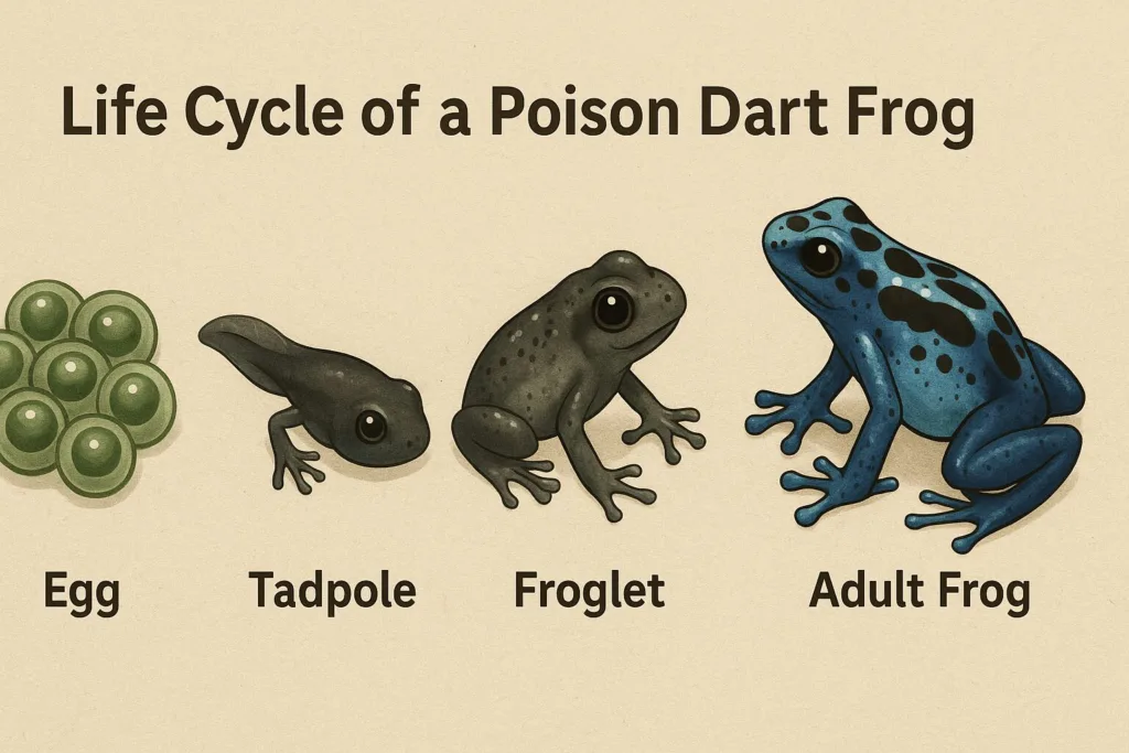 Life Cycle of a Poison Dart Frog