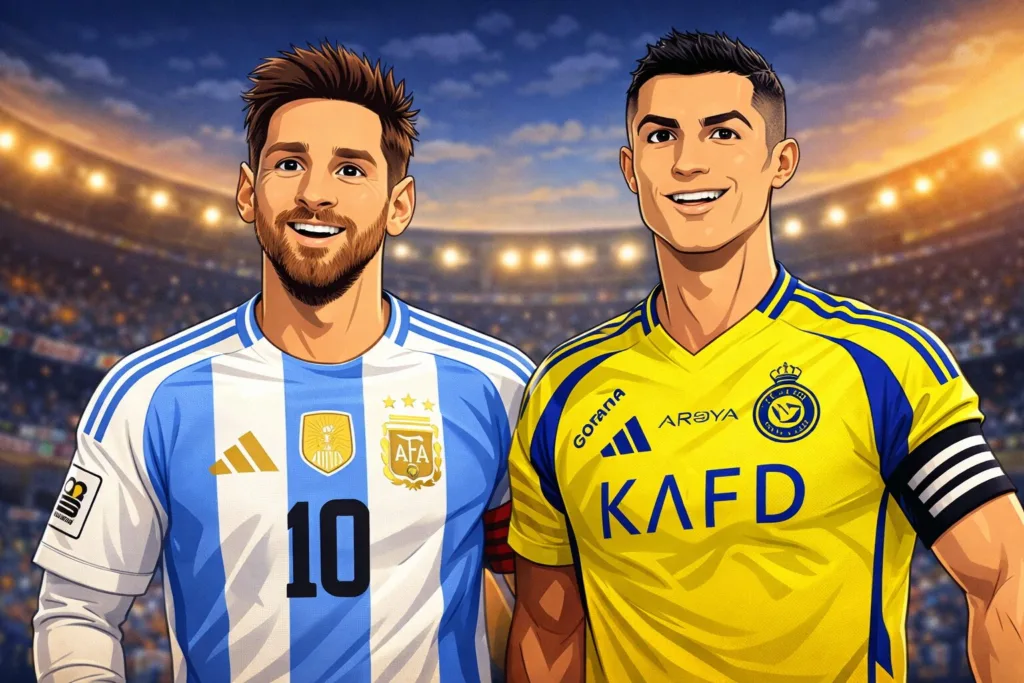 Famous Players & Legends (Cristiano and Messi)