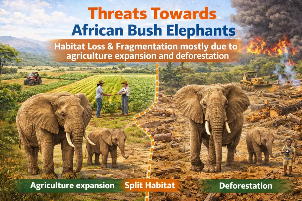 Threats Towards African Bush Elephants