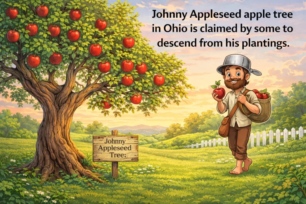 Fun Trivia & Surprising Facts, A surviving “Johnny Appleseed” apple tree in Ohio is claimed by some to descend from his plantings.
