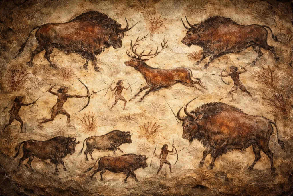 What Did Stone Age Cave Paintings Display?