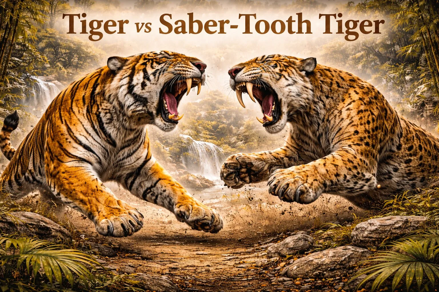 Tiger vs Saber-Tooth Tiger – Clash of the Ultimate Predators