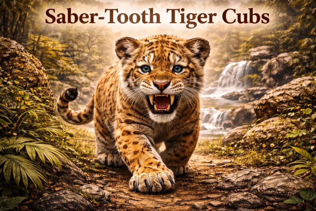 Saber-Tooth Tiger Cubs – Life of a Prehistoric Baby Predator