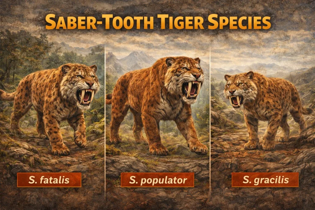Saber-Tooth Tiger Species – Meet the Prehistoric Kings with Fangs of Fury